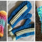 Crochet Chilly Cable Mittens