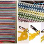 Vintage Vertical Stripe Crocheted Blanket Pattern