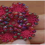 Crochet Flower With Beads
