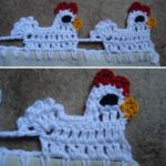 Crochet Hen Border