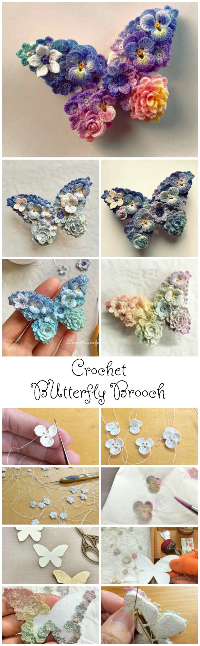 Crochet Butterfly Brooch Pretty Ideas