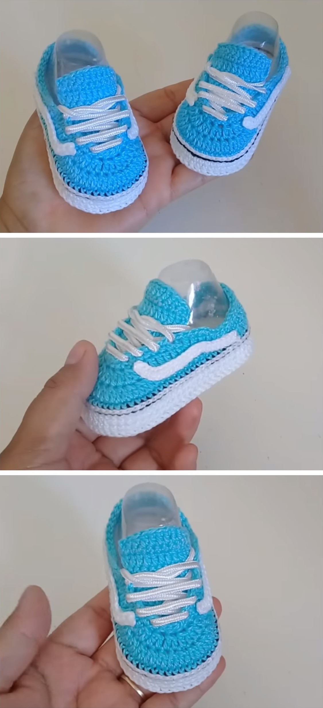 crochet vans style baby sneakers
