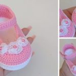 Crochet Rose Baby Shoes