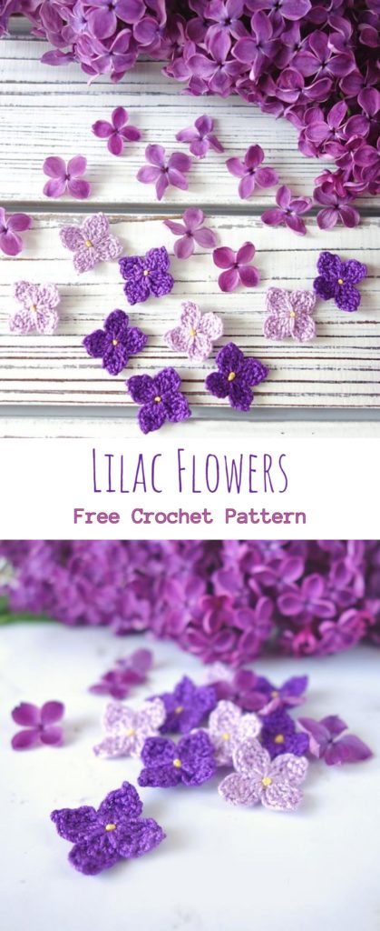 Crochet Lilac Flower
