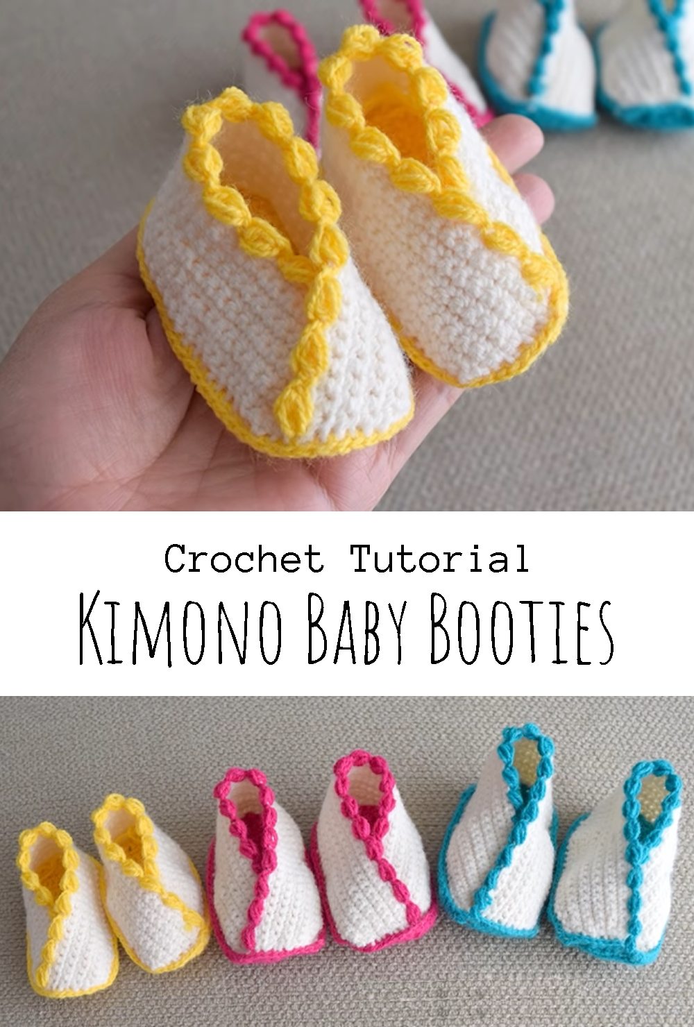 kimono baby booties
