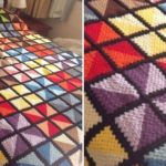 Crochet Triangle Shaped Granny Square Blanket