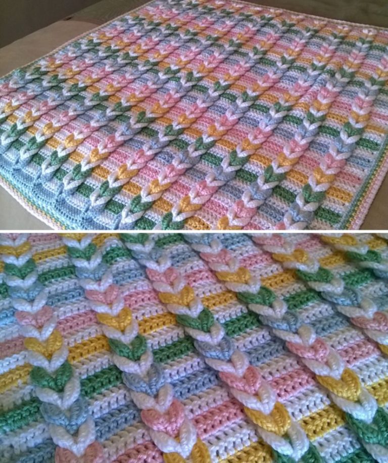 Crochet Pulled Taffy Blanket