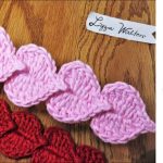 Crochet Chain of Hearts