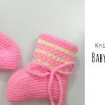 Knit Baby Stripe Booties
