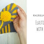Knit Elastic Slippers With Pompom