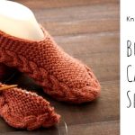 Knit Bulk Cable Slippers