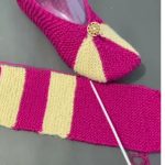 Knit Two Stripes Simple Slippers