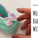 Crochet Mint Candy Baby Shoes With Bows