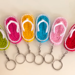 Crochet Flip Flop Key Chain