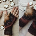 Knit Star Fingerless Mitts
