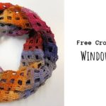 Crochet Windowpane Scarf