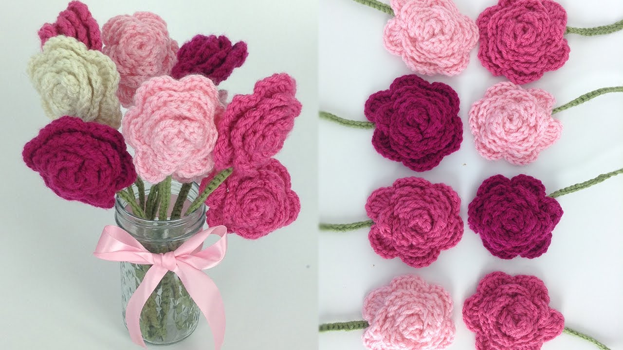 Crochet Rose Bouquet - Pretty Ideas carnation floral diagram 