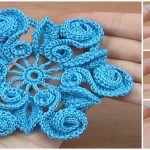 Crochet Flower With Swirls