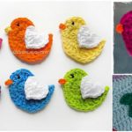 Crochet Lovely Bird Applique