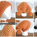 Interweave Cable Stitch Slouch Hat
