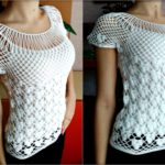 Crochet Summer Blouse with hearts