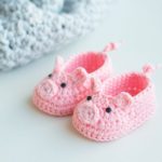Crochet Piggy Baby Booties