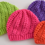 Crochet Hat With Swirled Braids