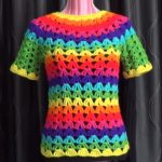 Crochet Rainbow Tunic