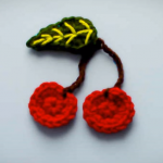 Crochet Cherry Applique