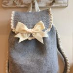 Crochet Backpack with Bow
