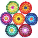 Crochet Color Burst Coasters