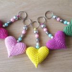 Crochet Heart Keyring