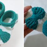 Crochet Baby Bow Shoes