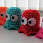 Crochet Pac-man and Ghosts by Andrea Leek