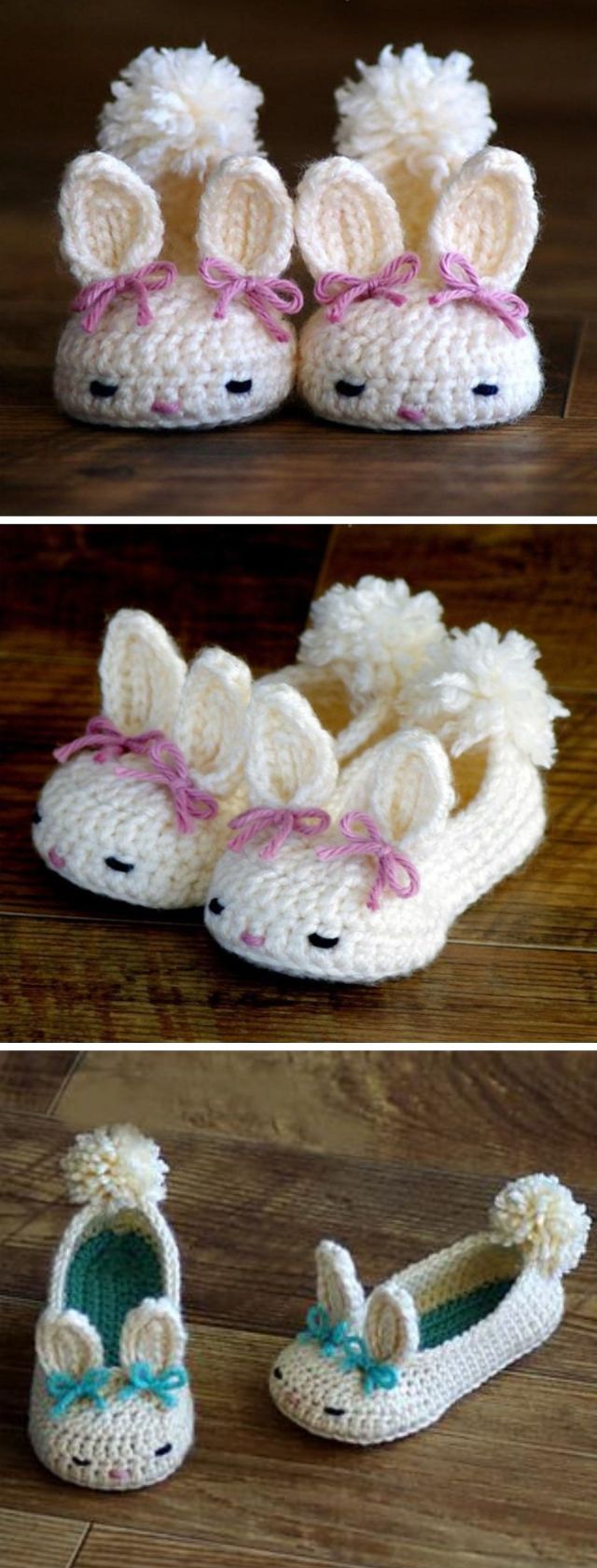 Crochet Bunny slippers - Pretty Ideas