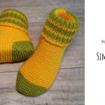 Knit Simple Lime Slippers
