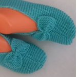 Knit Slippers From Rectangle With Bows