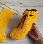 Knit Simple Slippers with laces