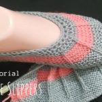 Knit Simple Line Slippers