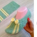 Knit Simple Slippers from Rectangle