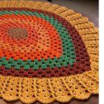 Crochet Fall Leaf Rug