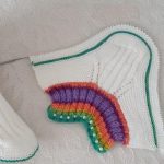 Knit Rainbow Top Slippers