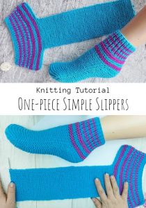 Knit One-piece Simple Slippers