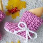 Knit Baby Bow Lace Booties