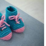 Knit Baby Sneaker Booties