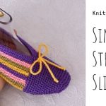 Knit Simple Stripe Slippers